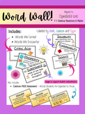 Word Wall Vocabulary  - (Aligned to OpenSciEd - 7.1 Chemic