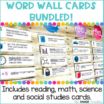 Preview of Word Wall Vocabulary Cards Bundled!