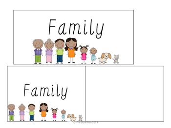 Word Wall Vocabulary Cards-Family (English) by The Dual Trio | TPT