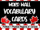 Word Wall Vocabulary Cards - Political and Physical Region