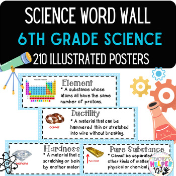 Word Wall Vocabulary Posters For All Science Units 6th Grade 210