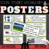 Word Wall Vocabulary Posters for Social Studies | 3rd Grad