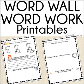 Word Wall Word Work Worksheets  Word work, Word work worksheets, Words