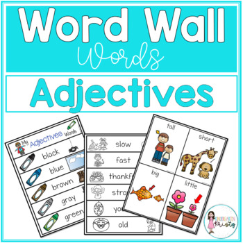 Preview of Word Wall Words Adjectives