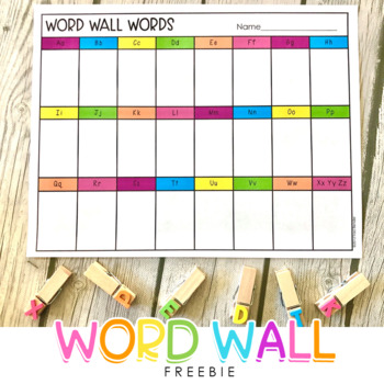 Preview of Word Wall Words {Individual Student Recording Sheet}