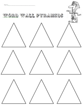 Preview of Word Wall Words or Spelling Pyramids