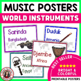 Music Around the World Musical Instrument Posters for Clas