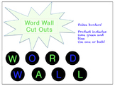 Word Wall cut outs for bulletin board