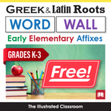 Word Wall for Early Elementary Roots and Affixes