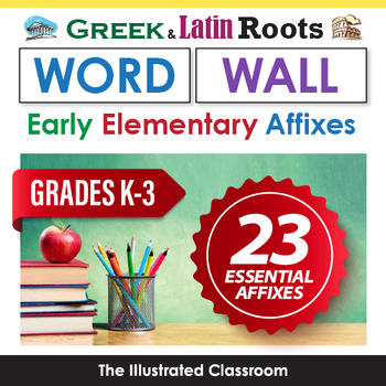 Preview of Word Wall for Early Elementary Roots and Affixes