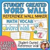 Word Wall for Math - Student Created Reference Area in You