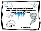 Word Wall for TEXAS TEKS RESOURCES-Grade 3, Unit 3, Weather