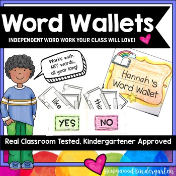 Preview of Word Wallets . Spelling or Sight Word Work for ANY Words . Use All Year .