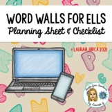 Word Walls for ELLs: Planning Sheet and Checklist