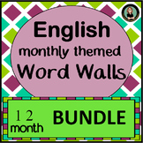 Word Walls for the Year, all 12 months! {BUNDLE!} English Version