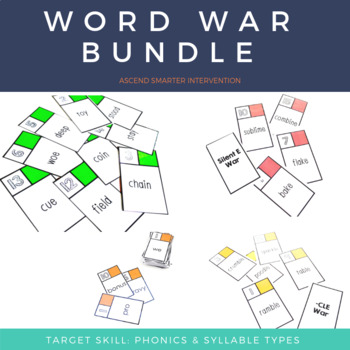 Preview of Word War Bundle - 6 Syllable Types