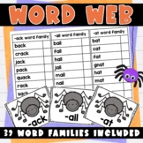 Word Web Interactive Word Family Activity for Kindergarten