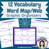 Vocabulary Word Web Graphic Organizers