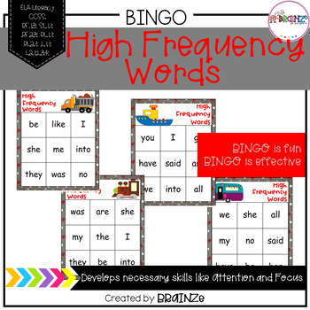 Preview of High Frequency Practice Words Printable Bingo Activity Game