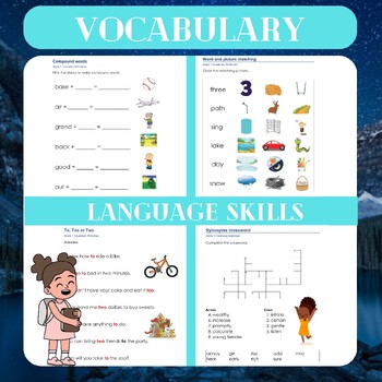 Preview of Word Wizards: Grade 1 Vocabulary and Language Skills Worksheets