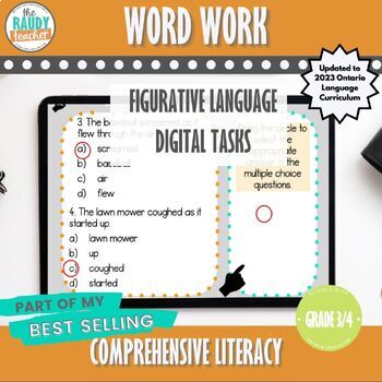 Preview of Grade 3/4 | Figurative Language Digital | New Ontario Language Curriculum 2023