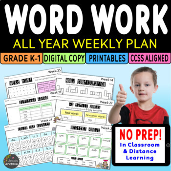 Preview of WEEKLY WORD WORK ACTIVITIES FOR THE WHOLE YEAR