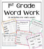 Word Work - 6 Activites for each Week!