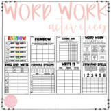 Small Group Word Work Activities for First Grade