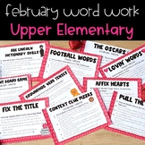 Word Work Activities for February