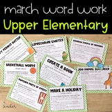Word Work Activities for March