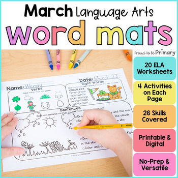 Preview of March St. Patty's Day Morning Word Work Worksheets & Literacy Center Activities
