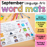 Word Work Activities for September - Literacy Center Works