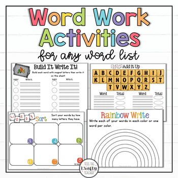 Word Work Activities