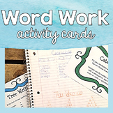 Word Work Activities - Task Cards & Choice Menus for Big Kids