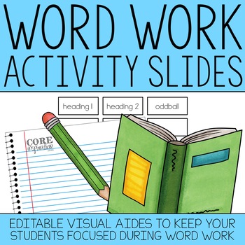 Preview of Word Work Activities Digital Rotation Board for Any Word List & Words Their Way