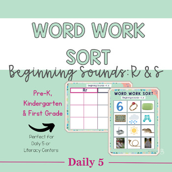 Preview of Word Work Activity Sort | Beginning Sounds R & S | Literacy Center Activity