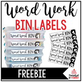 Word Work Bin Labels | FREEBIE