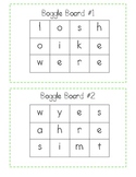 Word Work Boggle Boards