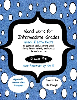 Preview of Word Work Book for Intermediate Grades (4-6) - Greek & Latin Roots