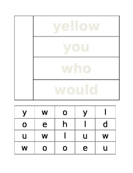 Preview of Word Work: Building Sight Words