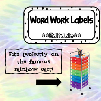 Preview of Word Work Cart Labels
