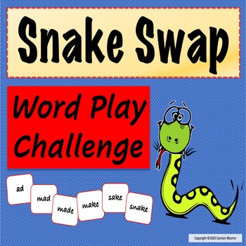 Preview of Word Work Literacy Center Snake Swap Game