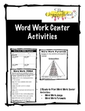 Word Work Centers Actitivites