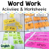 Word Work Center Activities BUNDLE 1 | Short Vowel Spelling