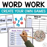 Word Work Centers | Editable Sight Word Worksheets | Stamp