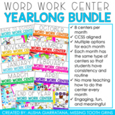 Word Work Centers And Activities for the year
