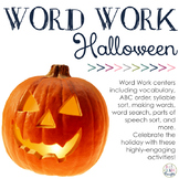Word Work Centers: Halloween