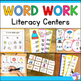 Hands-On Word Work Centers - Word Families, CVC Words, Ble