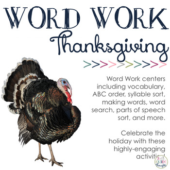 Preview of Word Work Centers: Thanksgiving