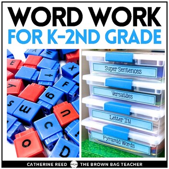 Preview of Word Work Centers & Visual Directions: Phonics Centers for Reading Classrooms